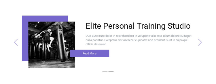 Individual training Homepage Design