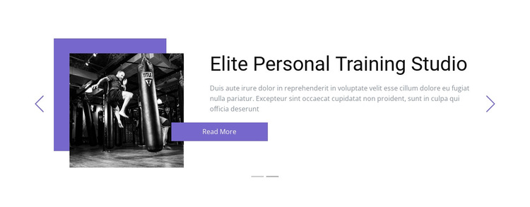 Individual training HTML5 Template