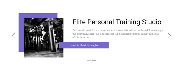 Treinamento individual Landing Page