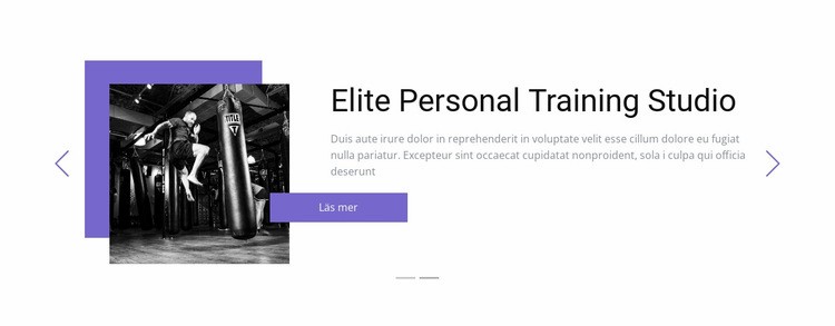 Individuell träning Webbplats mall