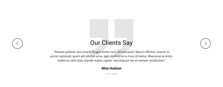 What our client say CSS Template