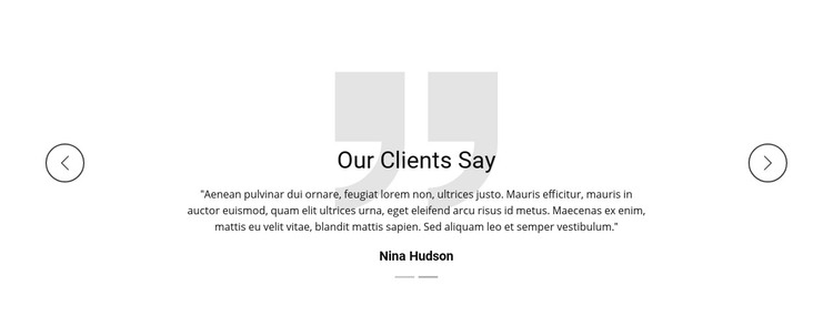 What our client say Homepage Design
