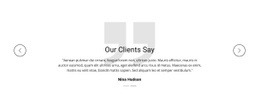 What our client say - Html Code Example by Nicepage