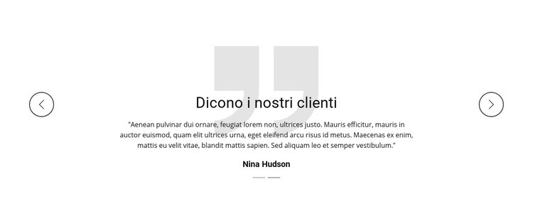 Cosa dice il nostro cliente Mockup del sito web