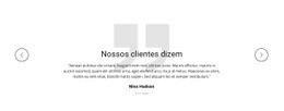 O Que Nosso Cliente Diz - Modelo HTML5 Responsivo