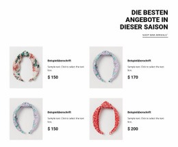 Produkt-Zielseite Für Beste Angebote In Dieser Saison