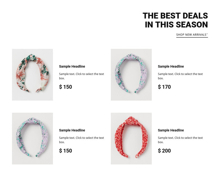 Best deals in this season Homepage Design