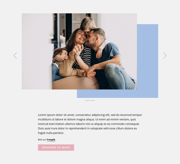 Familienzentrum Website-Modell
