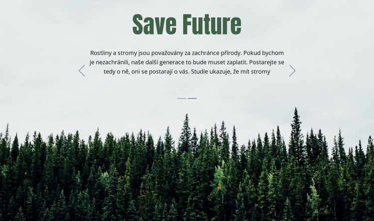 Save Future Šablona HTML