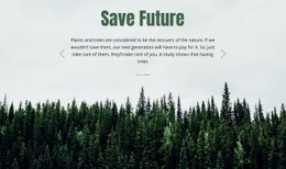 Save Future Landing Page Template