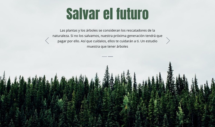 Salvar el futuro Plantillas de creación de sitios web