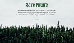 Save Future One Page Template
