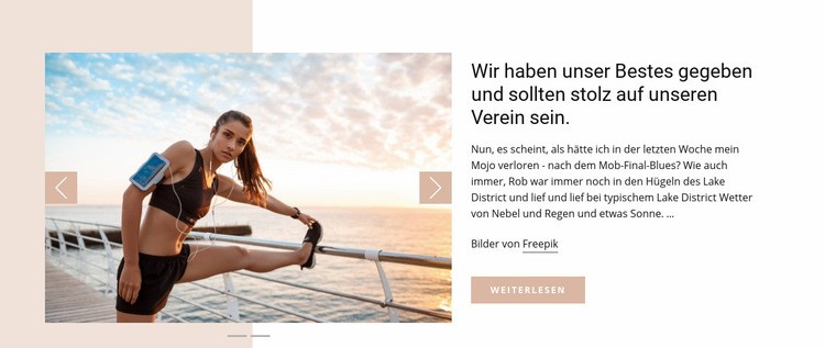 Laufen Club News Website Builder-Vorlagen