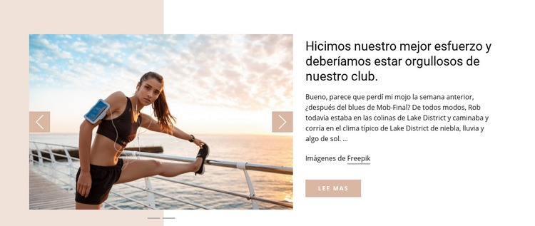 Noticias del Running Club Plantillas de creación de sitios web