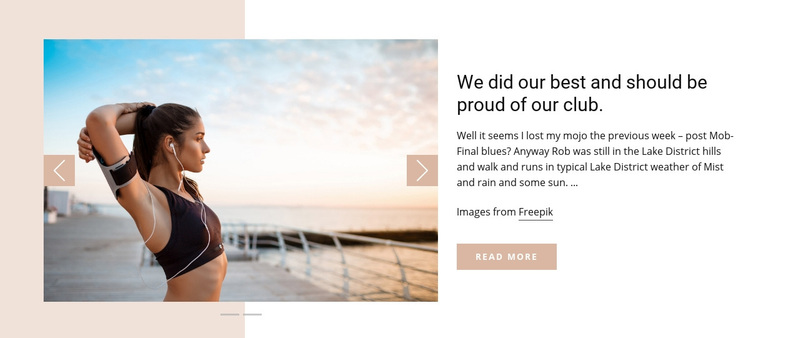 Running Club News Squarespace Template Alternative