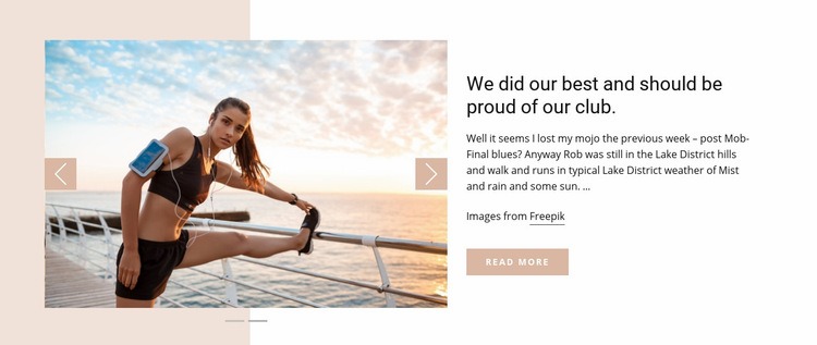 Running Club News Webflow Template Alternative