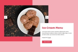 Čokoládová Zmrzlina - HTML Website Maker