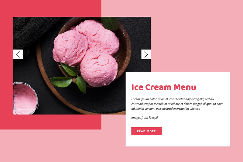 Chocolate ice cream Wix Template Alternative