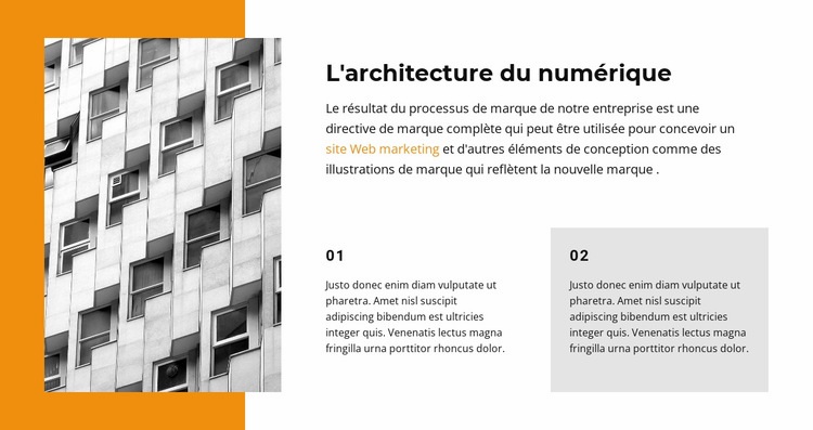 Solutions modernes Modèles de constructeur de sites Web