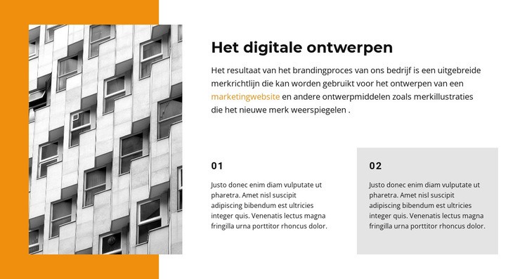 Moderne oplossingen Website mockup