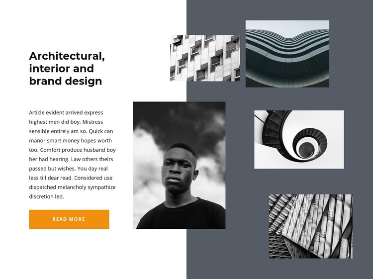 Gallery with architectural projects CSS Template