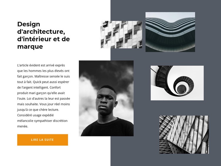 Galerie avec des projets architecturaux Conception de site Web
