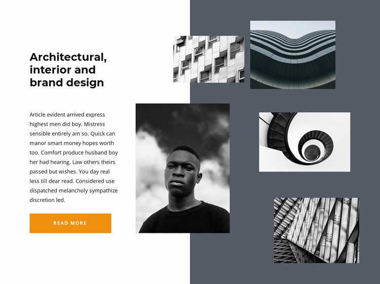 Gallery with architectural projects Homepage Design