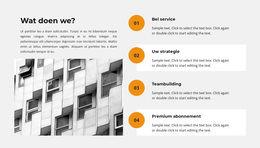 Werkschema'S Responsieve Websitesjabloon