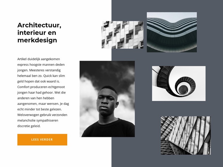 Galerij met architecturale projecten Website mockup