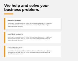 Three Texts Table CSS Template