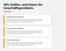 Drei Texte Tabellen-CSS-Vorlage