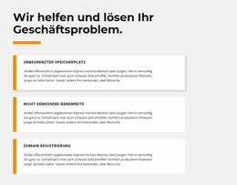 Drei Texte – Joomla-Template Kostenlos Responsive