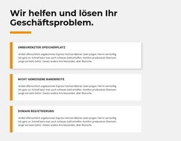 Drei Texte - Premium-Website-Vorlage Für Unternehmen
