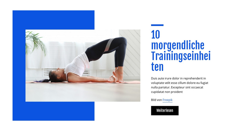 10 morgendliche Trainingseinheiten WordPress-Theme