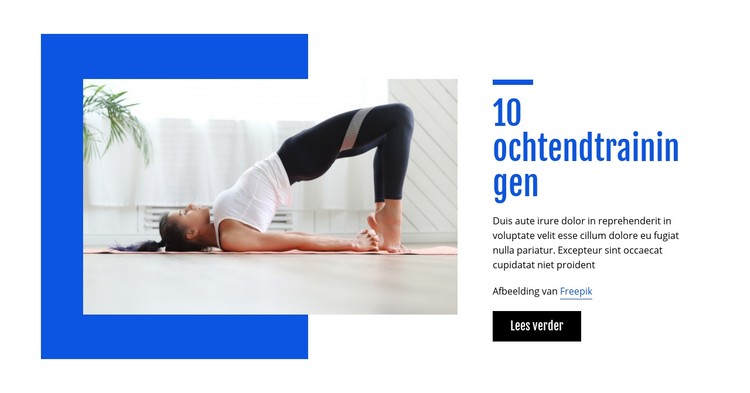 10 ochtendtrainingen CSS-sjabloon