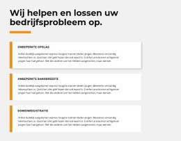Drie Teksten - Responsieve Websitesjablonen