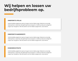 Drie Teksten - Sjabloon Voor Zakelijke Premiumwebsites