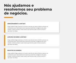 Três Textos - Modelos De Sites Responsivos