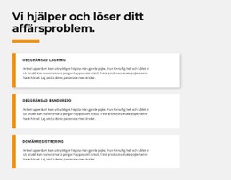 Tre Texter - Responsiva Webbplatsmallar