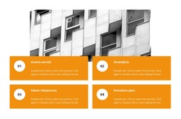 Dört Metin Ve Fotoğraf Için Sayfa Web Sitesi