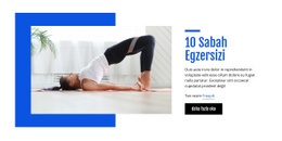10 Sabah Egzersizi Bir Sayfa Şablonu