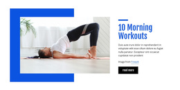 10 Morning Workouts - Simple Webpage Design