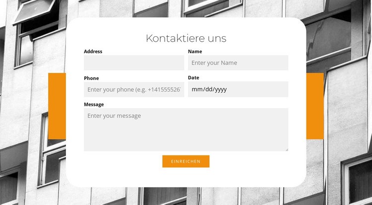 Geschäftskontakte Website Builder-Vorlagen