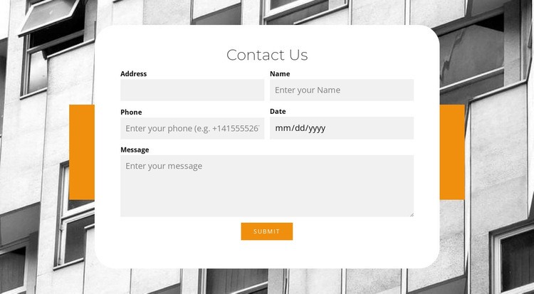 Business contacts Elementor Template Alternative