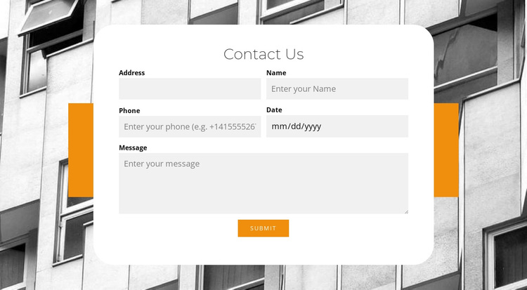 Business contacts Joomla Page Builder
