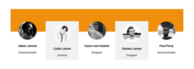 Fotos da equipe Tema WordPress