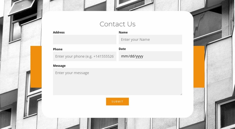 Business contacts Web Page Design