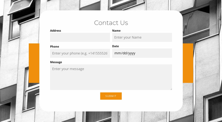 Business contacts Website Template