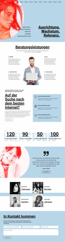 Beratung Von Unternehmensdienstleistungen - Website-Modell Für Jedes Gerät