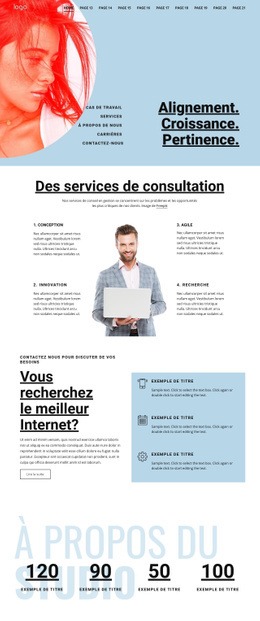 Conseil En Services Aux Entreprises - Conception De Site Moderne